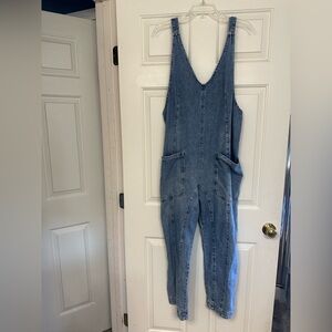 Denim Overalls with Pockets